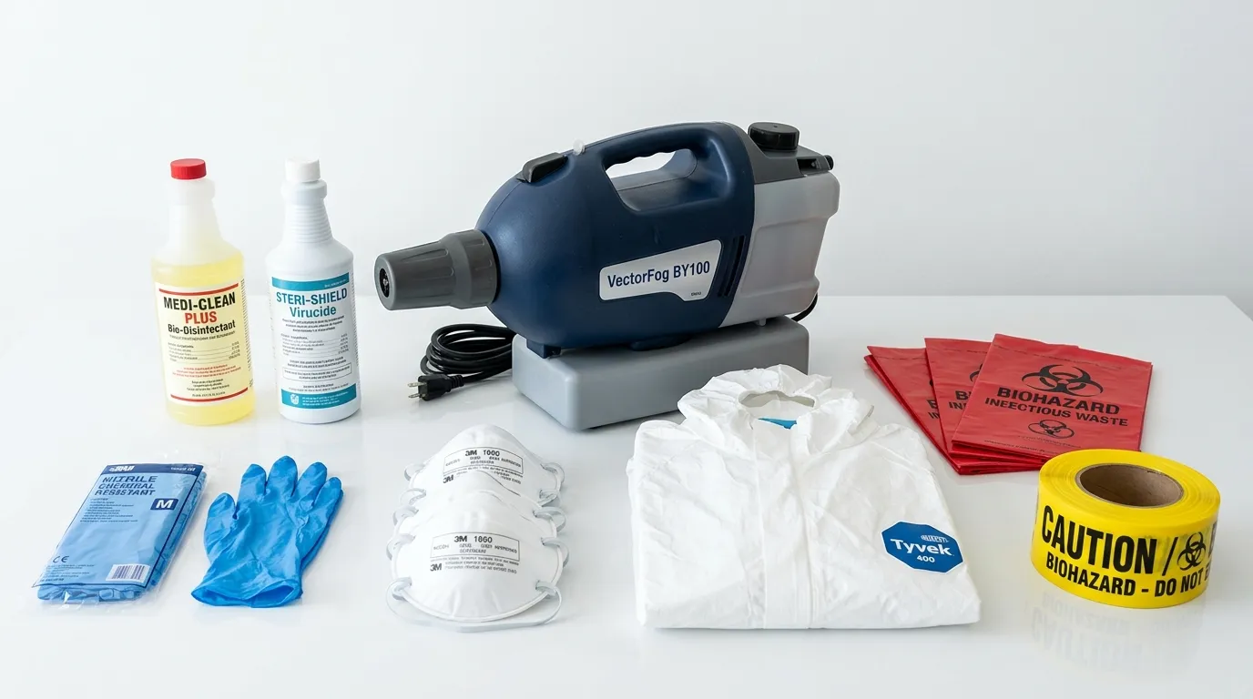 Professional biohazard remediation crew working in Land O' Lakes